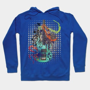 Grunge Guitar Illustration Hoodie